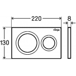 Viega 藏牆式水箱系統套裝：Prevista水箱連支架 (820mm) + Visign for Style 20沖水面板 (磨砂銀)